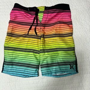 Hurley Kids Rainbow Striped Swim Trunks